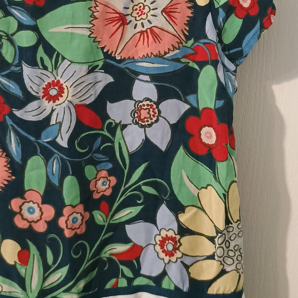 Gymboree/Floral Dress/Girls/M 7-8/Blue Multi/Cap Sleeve Cute - Picture 8 of 11